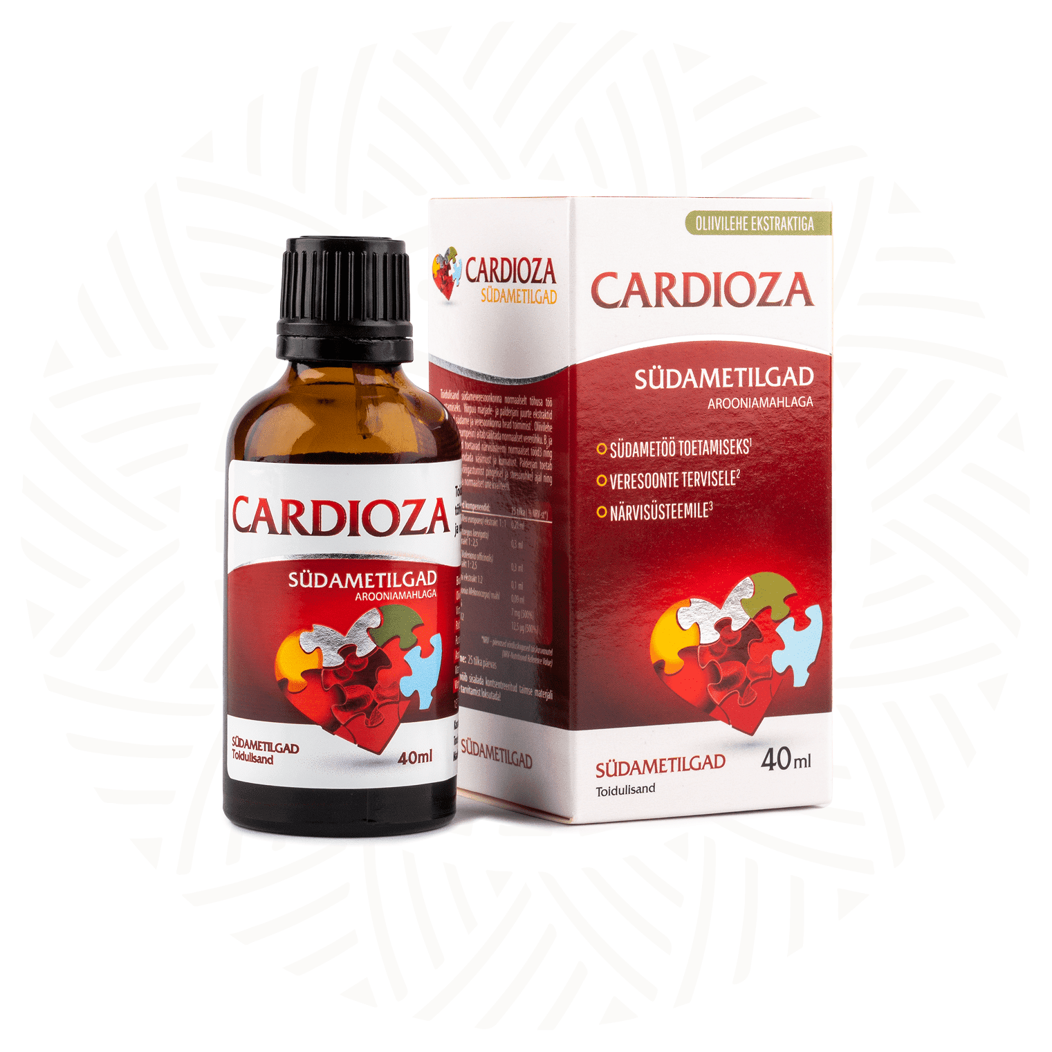 Cardioza Heart Drops 40ml — bottle and box