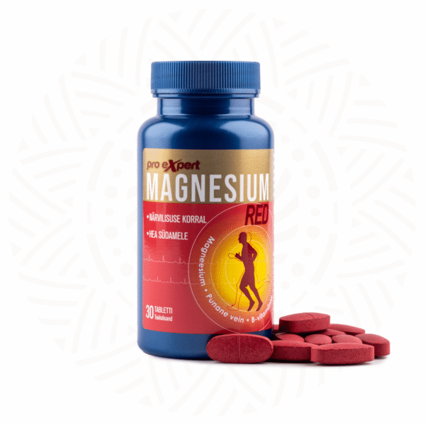 Magnesium Pro Expert RED N30 — bottle and tablets