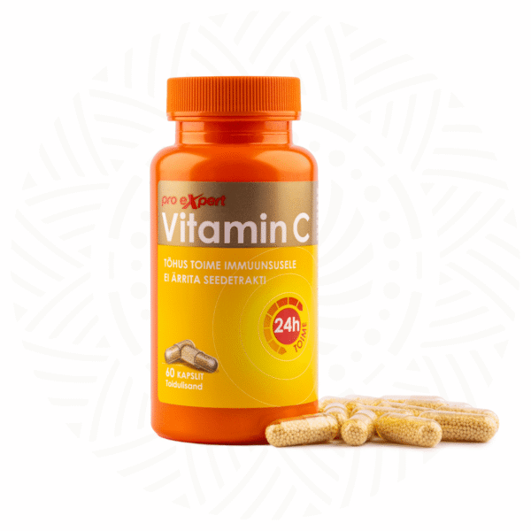 Vitamin C Pro Expert 500mg TR N60 — bottle and capsules