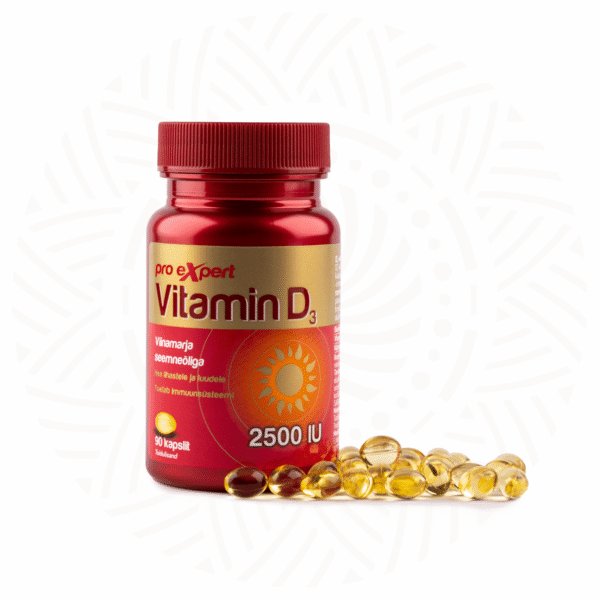 Vitamin D3 Pro Expert 2500IU N90 — bottle and capsules