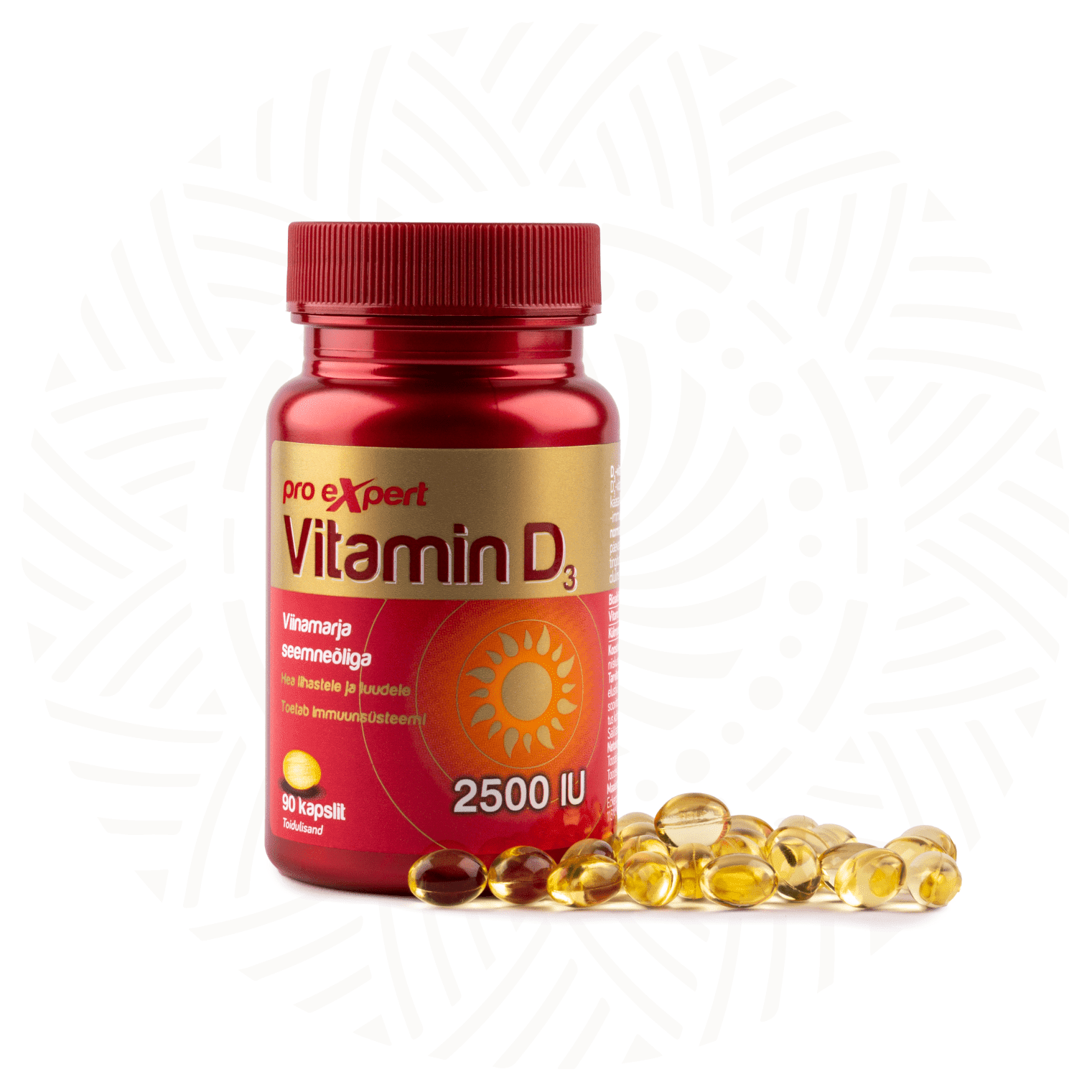 Vitamin D3 Pro Expert 2500IU N90 — bottle and capsules