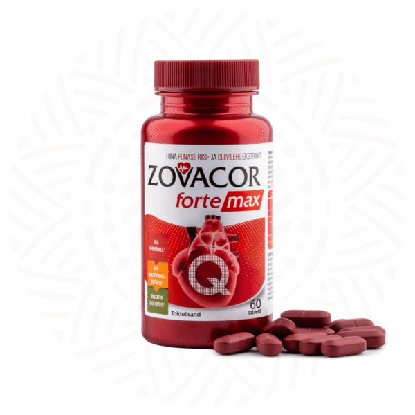 Zovacor Forte Qmax N60 — bottle and tablets