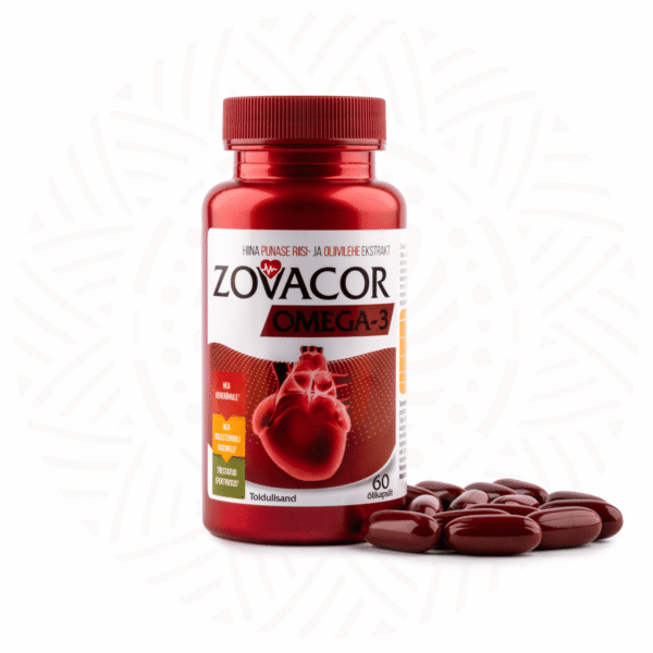 Zovacor OMEGA N60 — bottle and capsules