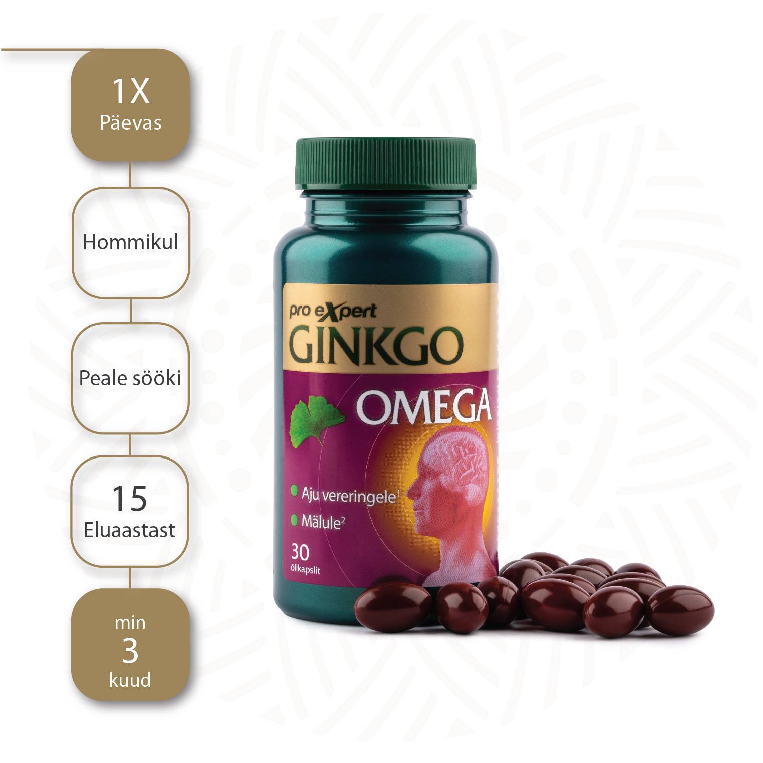Ginkgo Pro Expert OMEGA N30 — tarvitamisjuhend