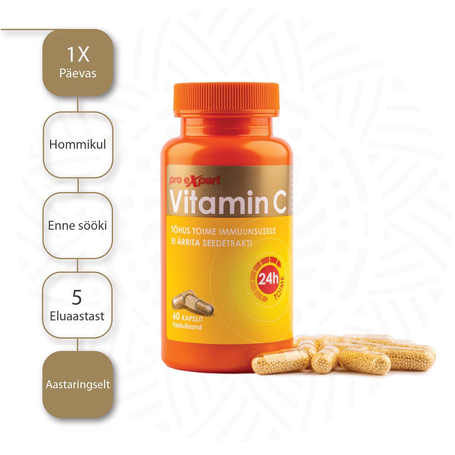 Vitamin C Pro Expert 500mg TR N60 — tarvitamisjuhend