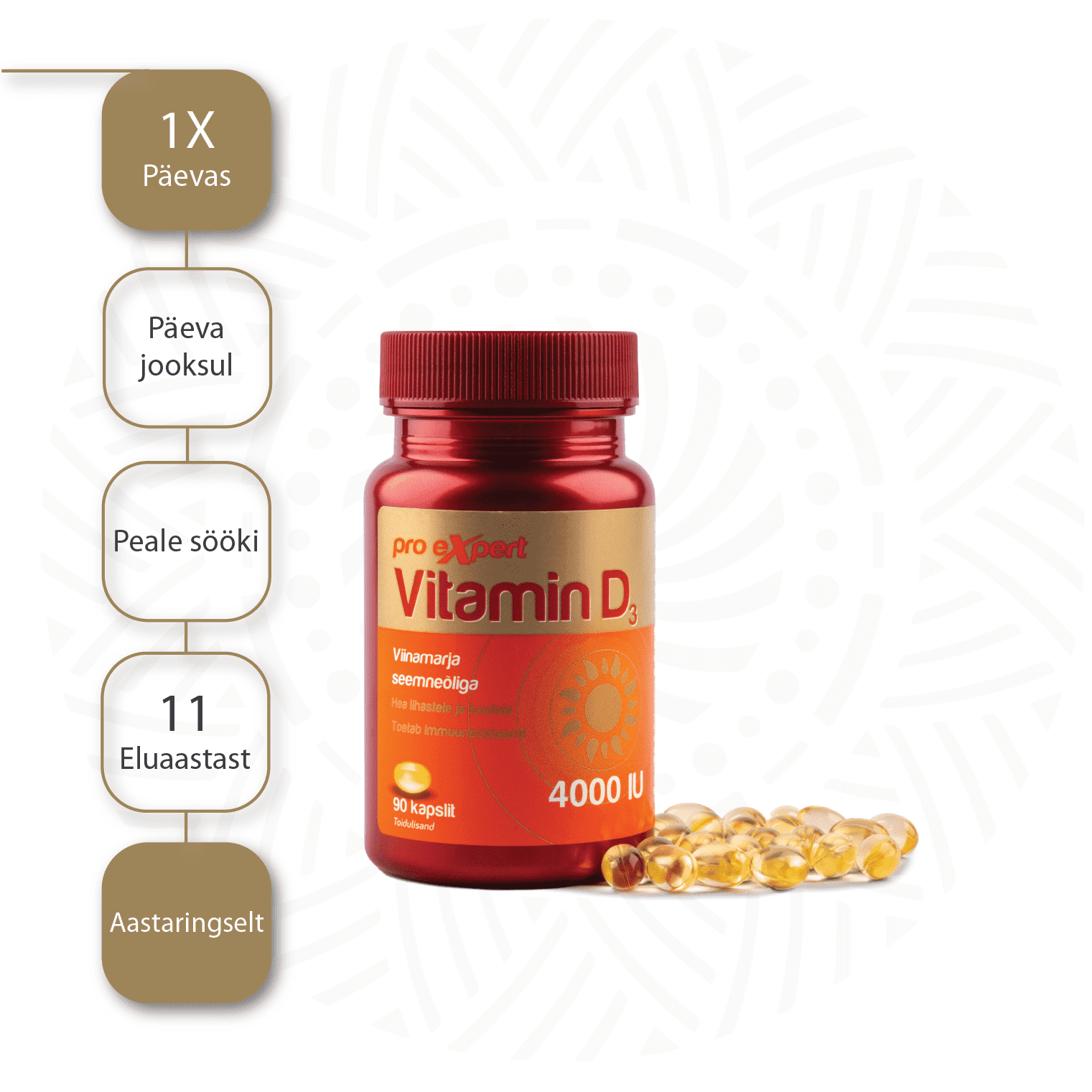 Vitamin D3 Pro Expert 4000IU N90 — tarvitamisjuhend
