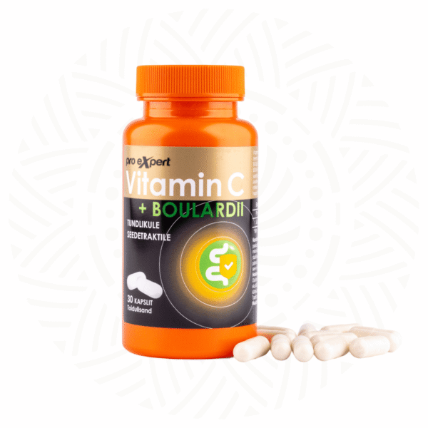 Vitamin C Pro Expert + BOULARDII capsules N30 — bottle and capsules