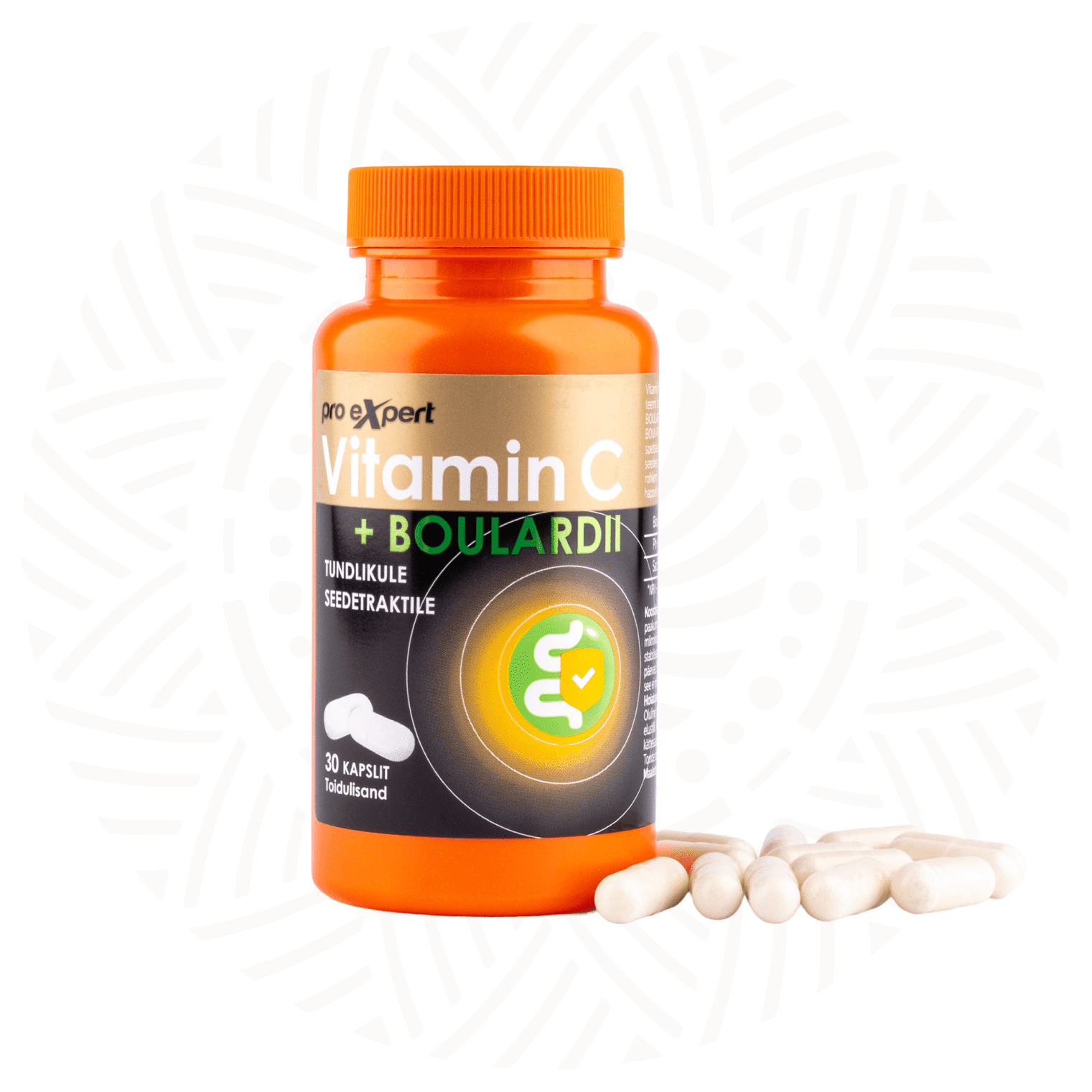 Vitamin C Pro Expert + BOULARDII capsules N30 — bottle and capsules
